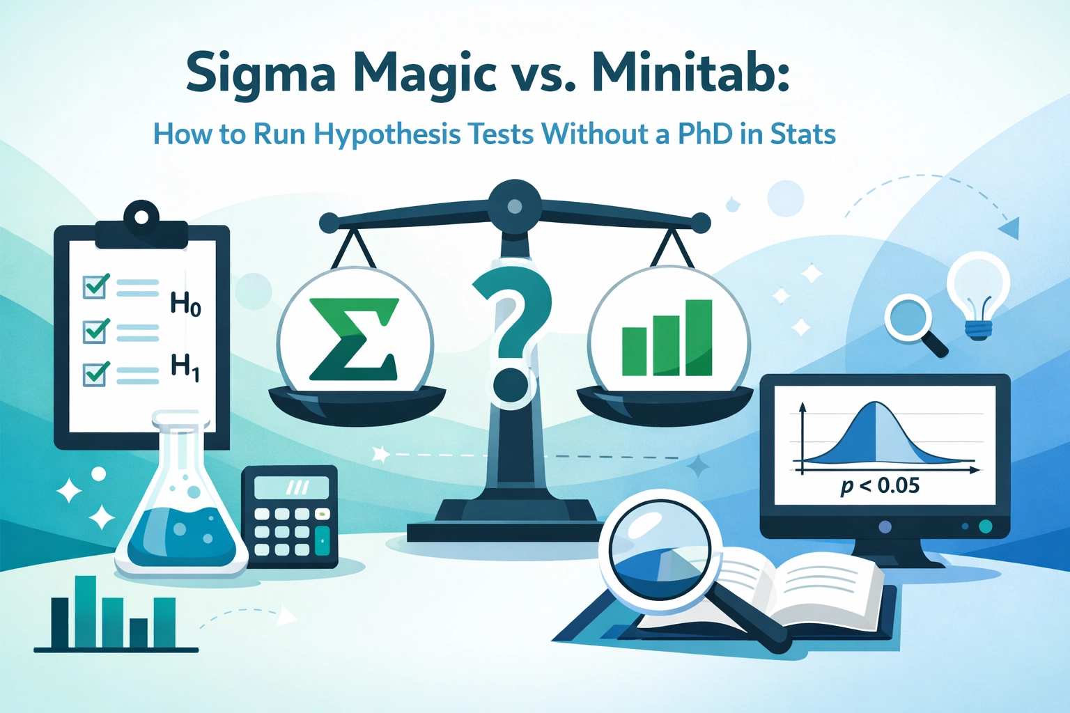 Sigma Magic vs. Minitab: How to Run Hypothesis Tests Without a PhD in Stats