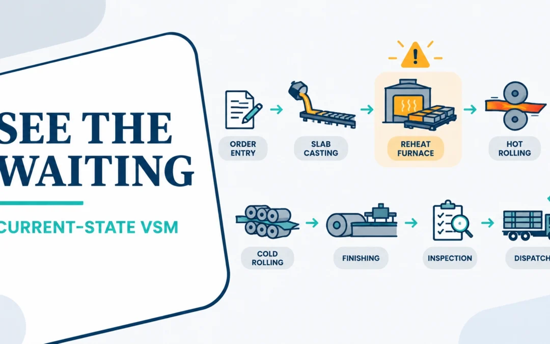 Value Stream Mapping for Steel Manufacturing: From Coil Order to Finished Shipment Without the Reheat Furnace Bottleneck